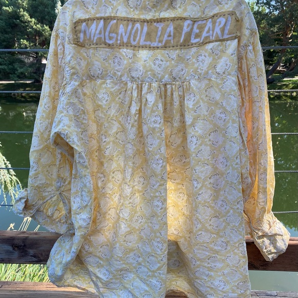 Magnolia Pearl Block Print Tora Shirt ~ NWOT - Picture 6 of 7